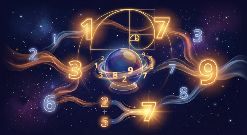 Numerology cosmic numbers infographic
